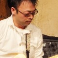 第12期 軽音楽部ライブ｜「竹川くんバンド」初参加ですが、堂々の演奏でした。ギター科Aさん。